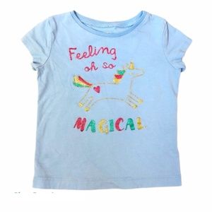 3/$12 Carter's Girl Toddler Blue Tee